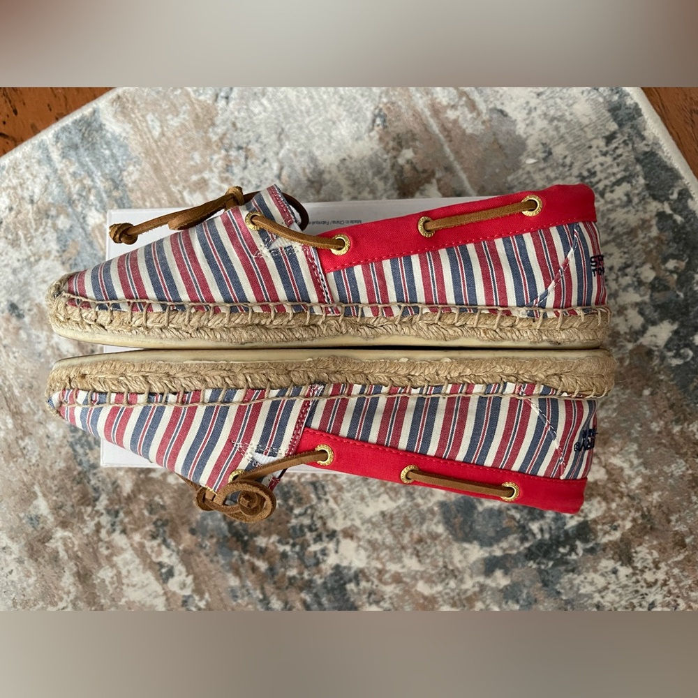 Sperry Women’s Katama Red, Ivory & Blue Flat Espadrille Shoes US Sz. 8M - Picture 4 of 10